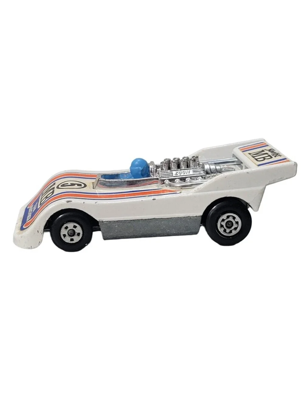 Lesney Matchbox Superfast Hi-Tailer #5  No. 56 1974 White Blue Driver - England